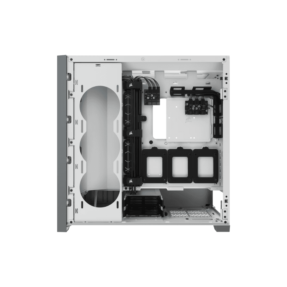 CORSAIR ICUE 5000X RGB TEMPERED GLASS MID-TOWER SMART CASE  WHITE — thumbnail 4 of 6