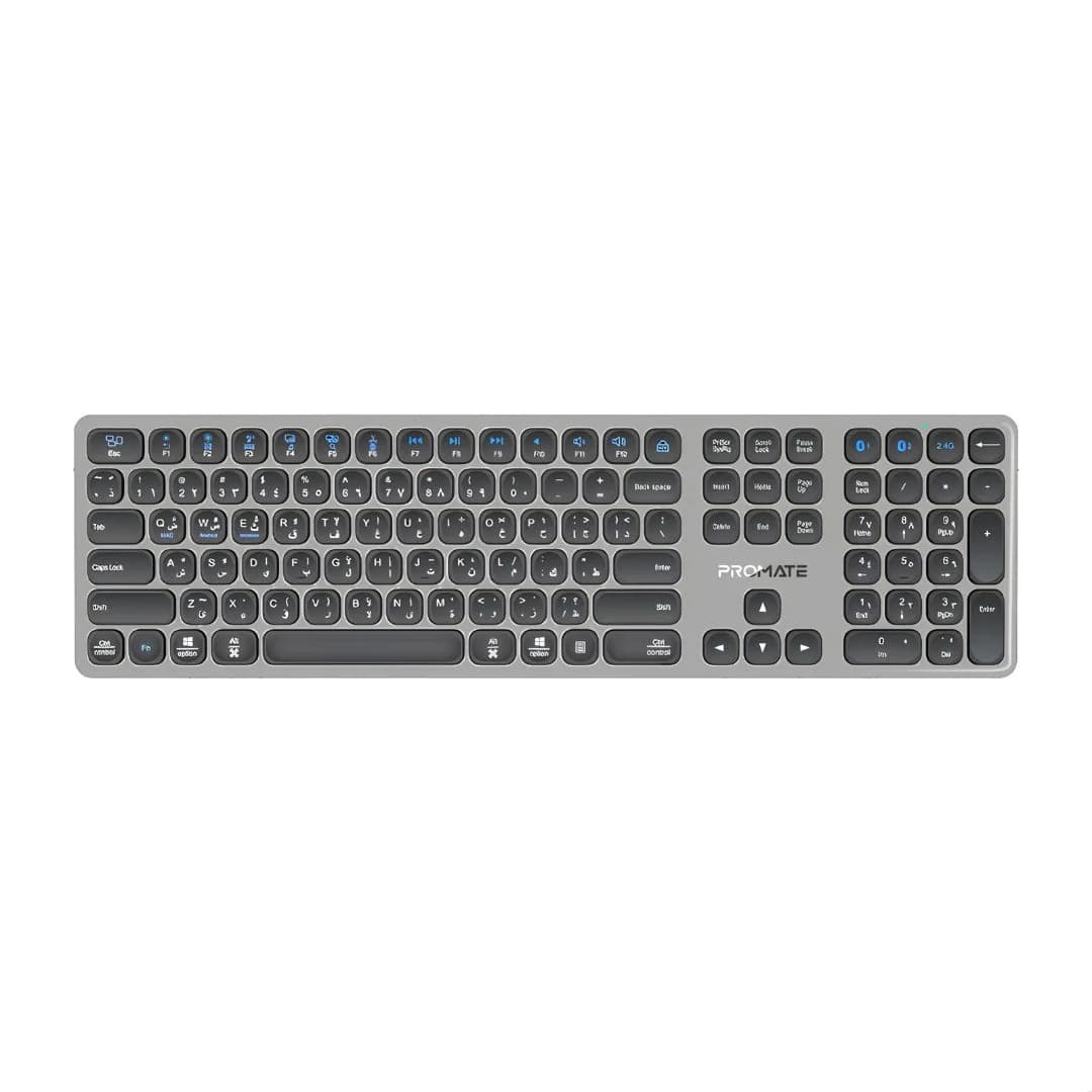 Promate ProKeys-X2 Tri-Mode Office Wireless Keyboard