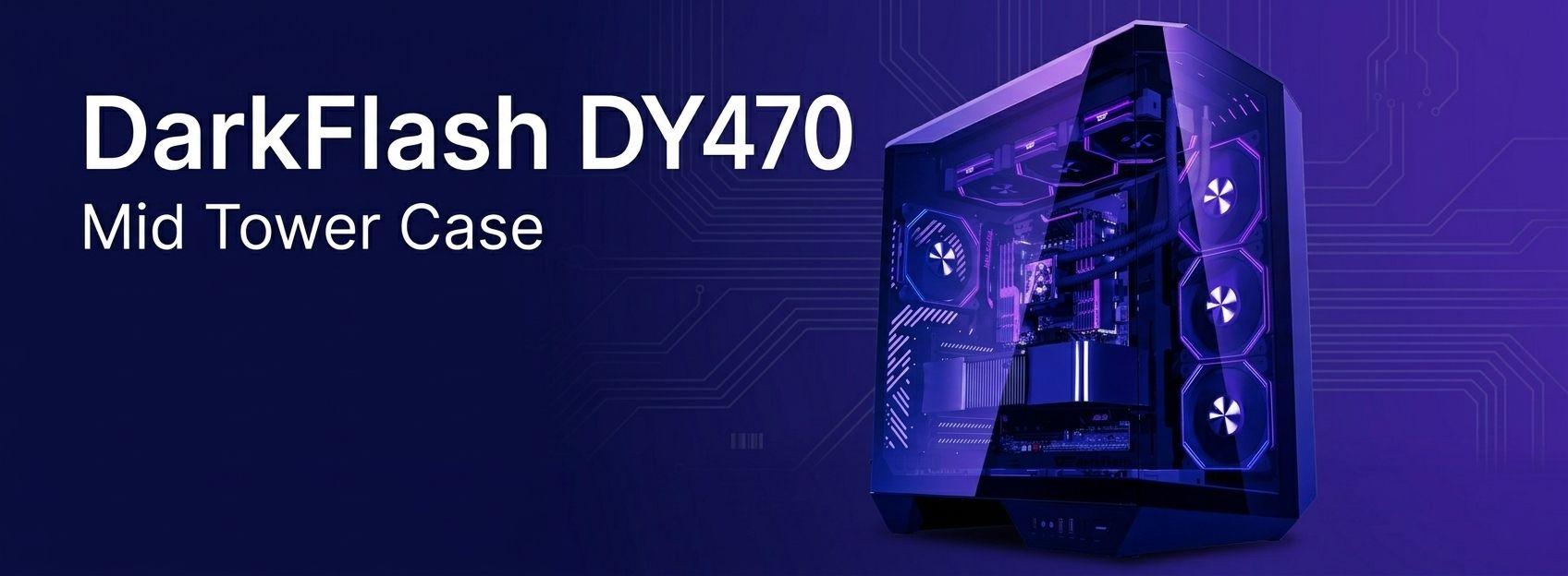 DarkFlash DY470 Mid Tower Case