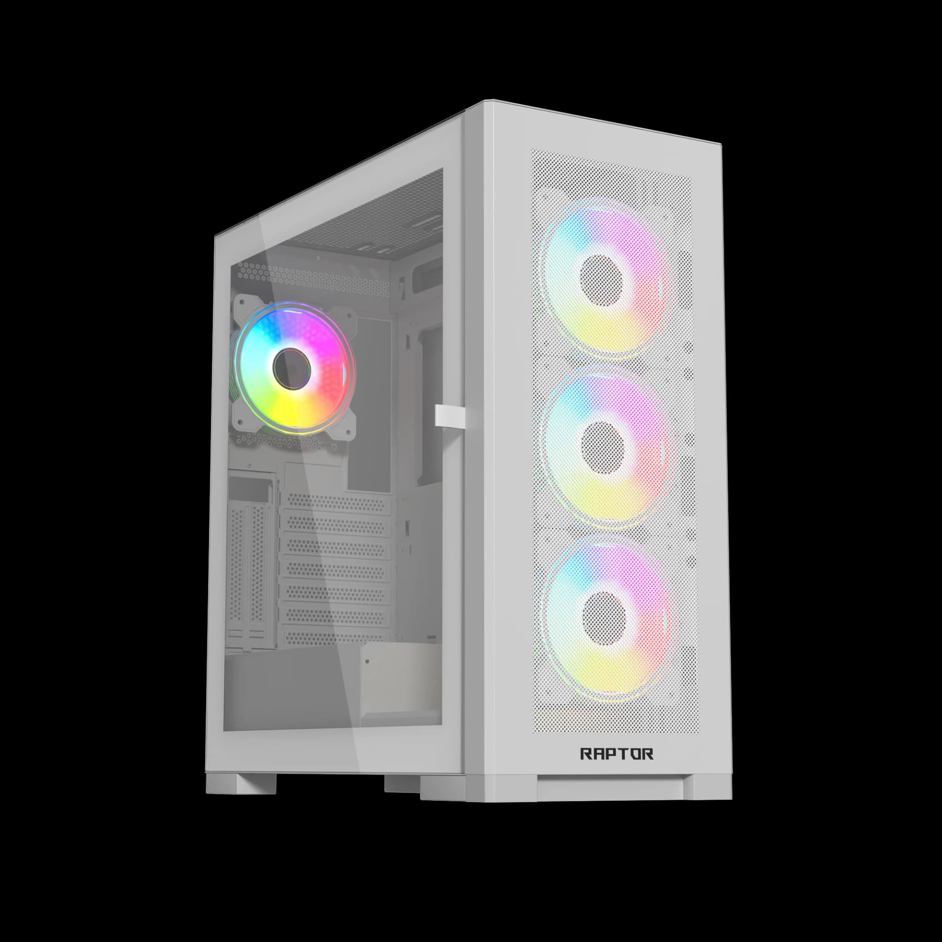 Raptor 290-XL ARCTIC HAWK RGB Mid Tower Case - White