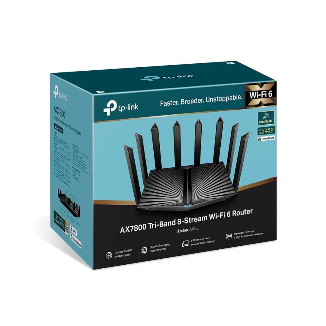 TP-Link Archer AX95, AX7800 Tri-Brand Wi-Fi 6E Router — thumbnail 4 of 4