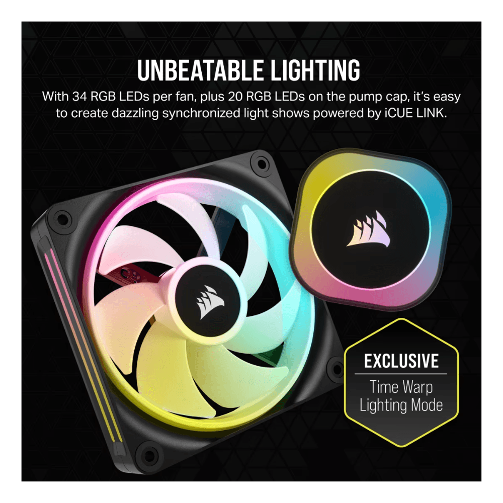 CORSAIR FAN COOLING LIQUID iCUE LINK H100i 240mm RGB BLACK — thumbnail 2 of 5