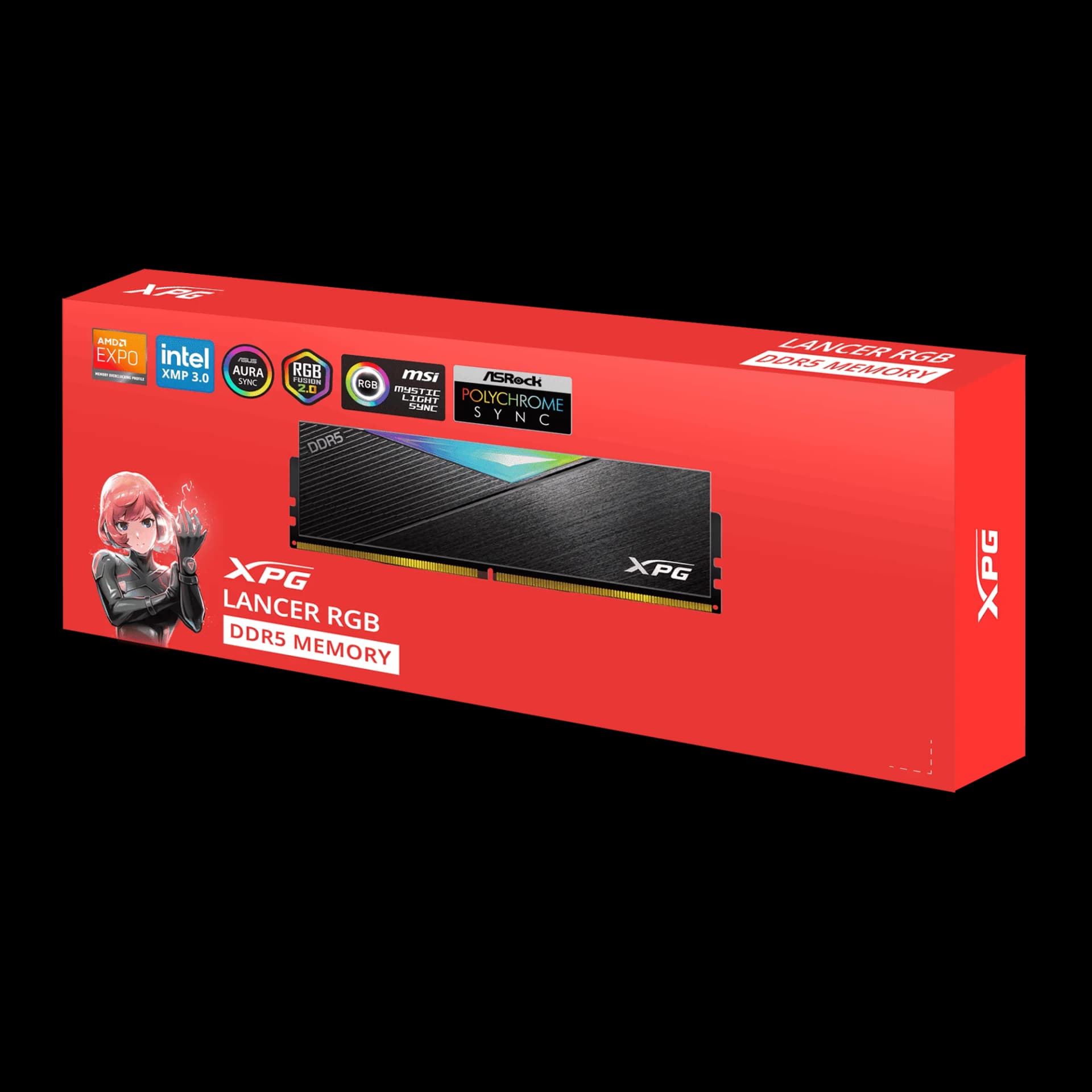XPG Lancer RGB DDR5 6000MHz 48GB CL30 UDIMM 288-Pins Desktop SDRAM DDR5 Single Channel RAM — thumbnail 5 of 5