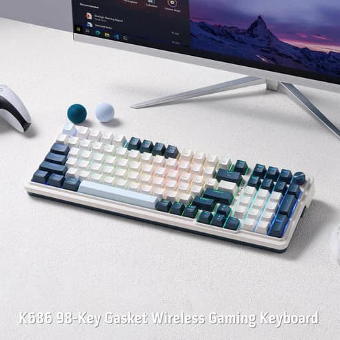 Redragon k686WB-RGB-PRO 98+1 gasket wireless mechanical keyboard — thumbnail 4 of 6