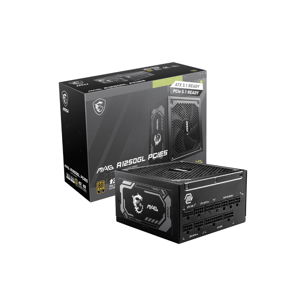 MSI MAG A1250GL PCIE5 1250W 80 PLUS Gold Power Supply