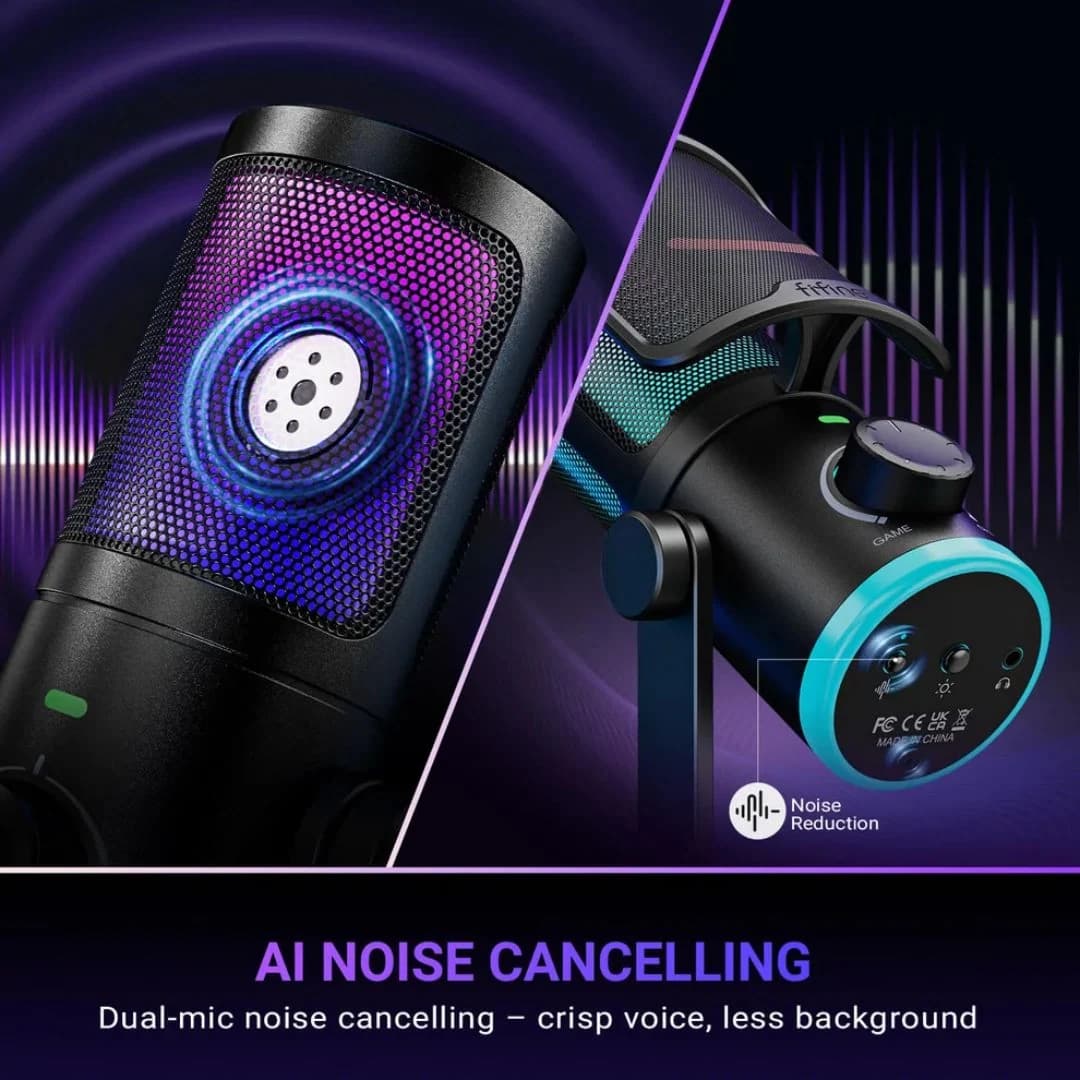 FIFINE AmpliGame AM6 USB Condenser Microphone - Black — thumbnail 3 of 5