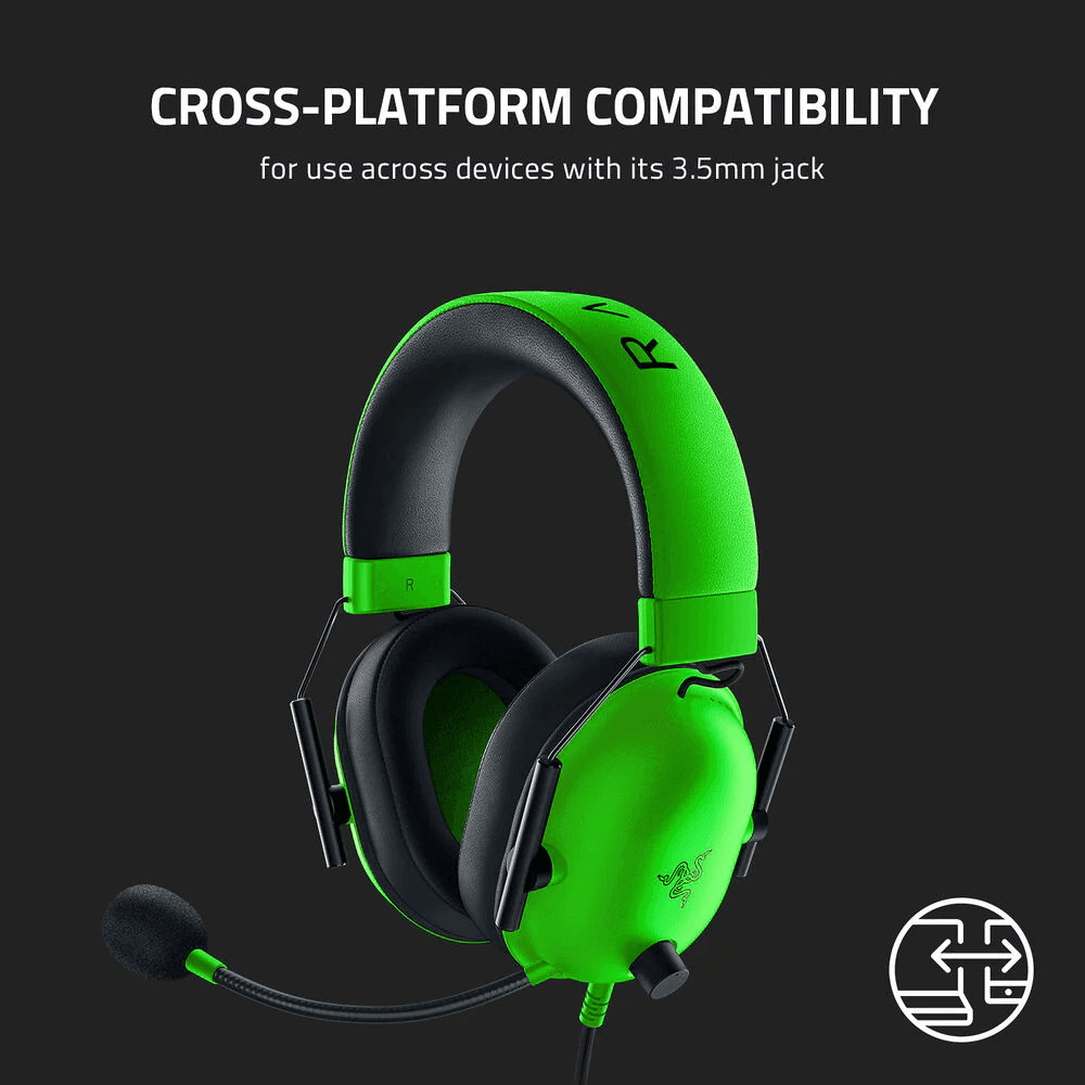 Razer BlackShark V2 X Gaming Headset: 7.1 Surround Sound - 50mm Drivers - Memory Foam Cushion - For PS4, PS5,PC (Stereo Only) Switch - 3.5mm Audio Jack — thumbnail 5 of 5