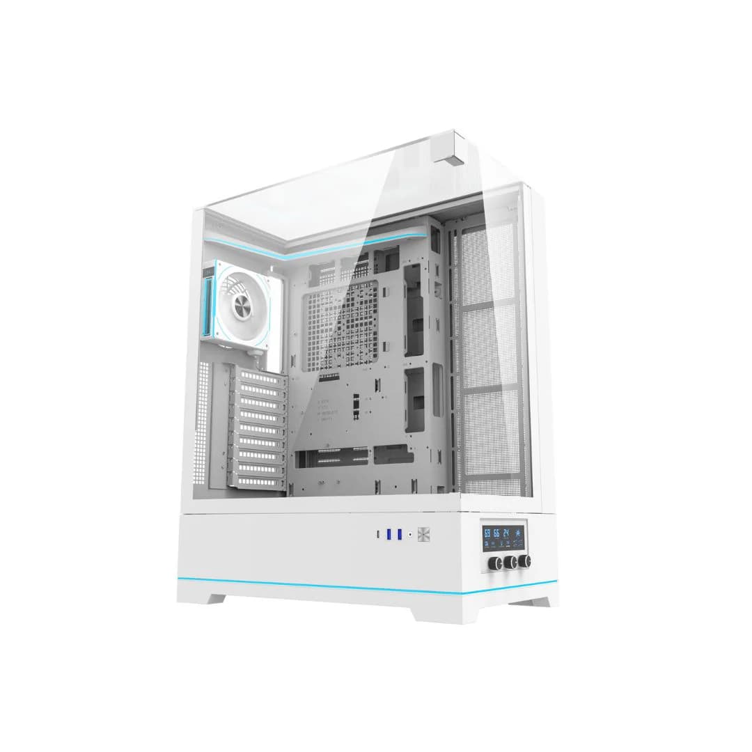DarkFlash DY450L Pro Mid Tower Case - White — thumbnail 8 of 9