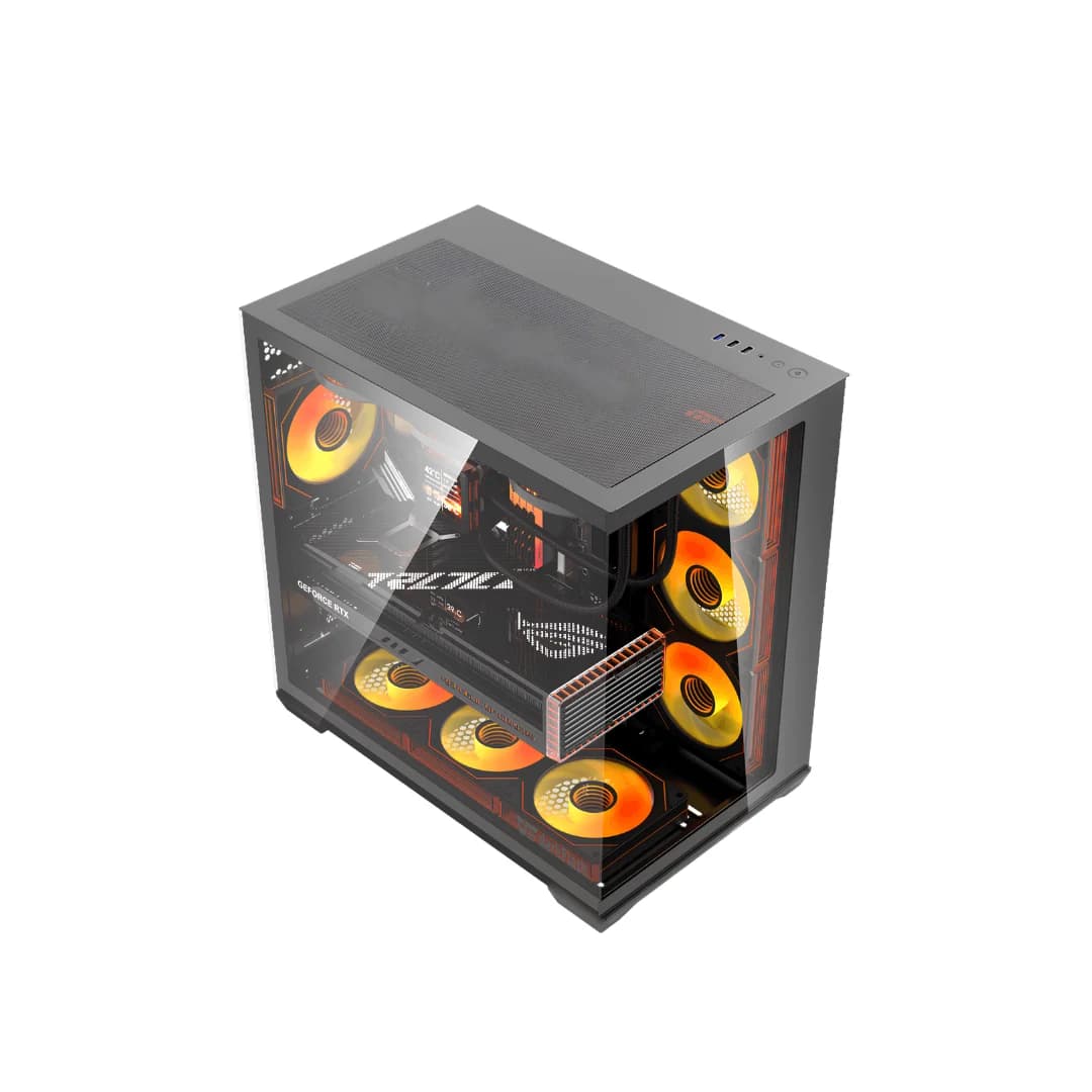 DarkFlash C280 - Computer Case, Black — thumbnail 3 of 4