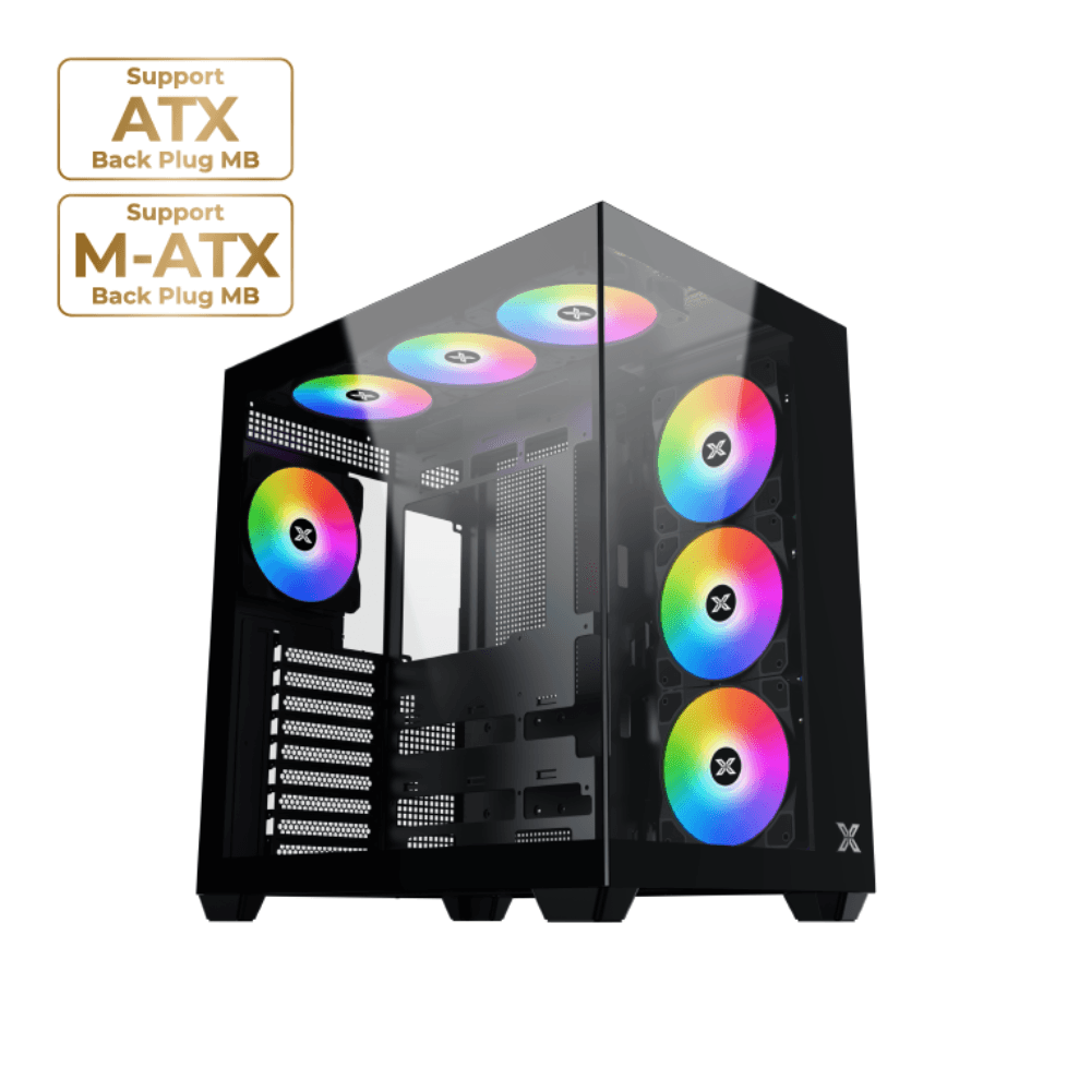 XIGMATEK AQUA V AIR – ATX Mid-Tower PC Case – Black