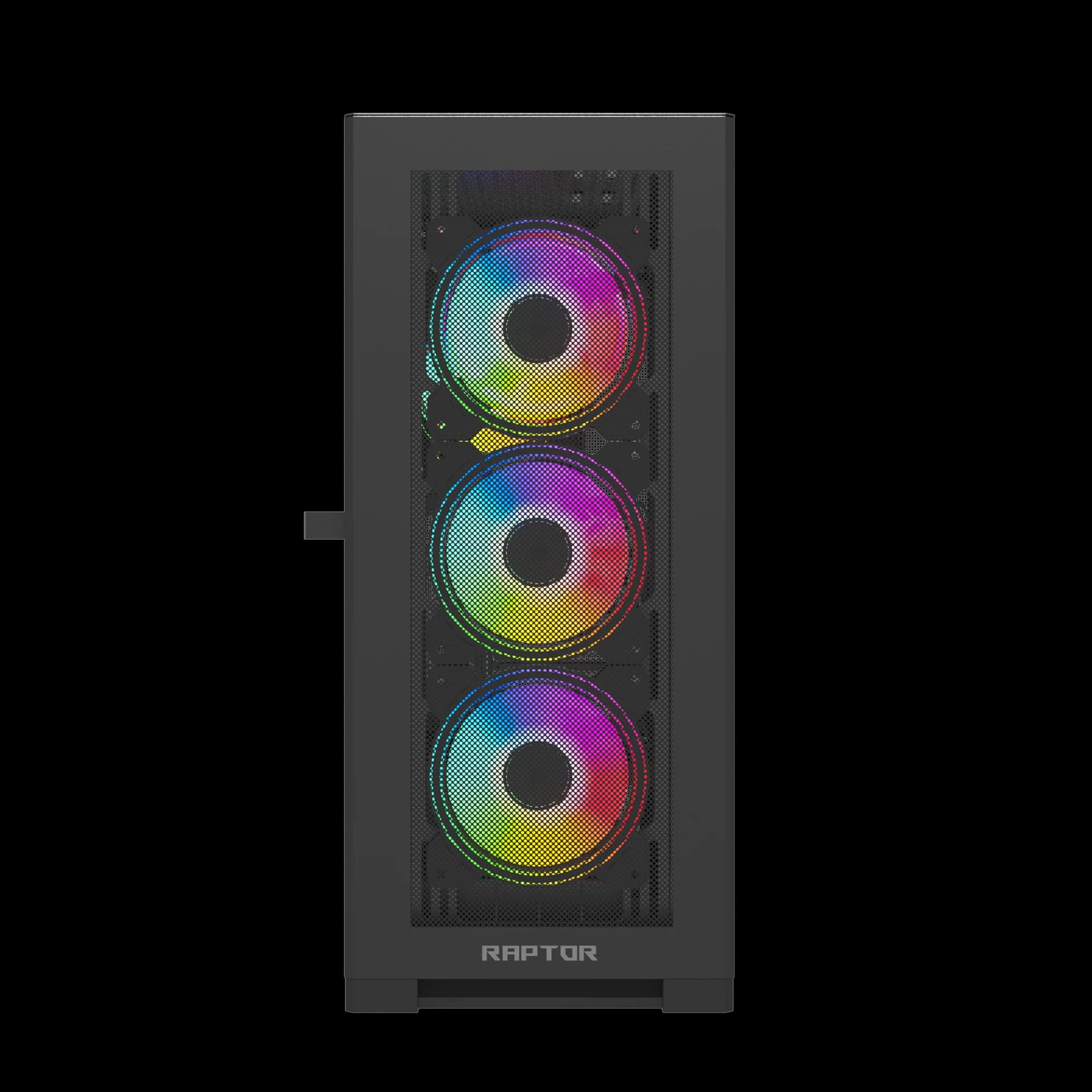 Raptor 290-XL ARCTIC HAWK RGB Mid Tower Case - Black — thumbnail 2 of 10