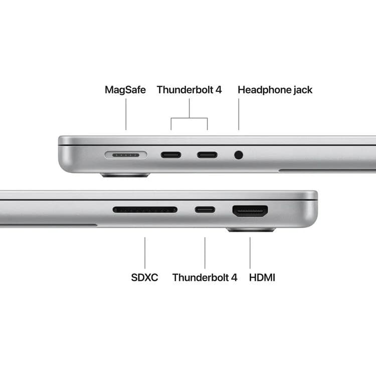 Apple 14" MacBook Pro M5 10-Core CPU - 16GB RAM - 1TB SSD - 10-Core GPU - Arabic (Silver) — thumbnail 5 of 9