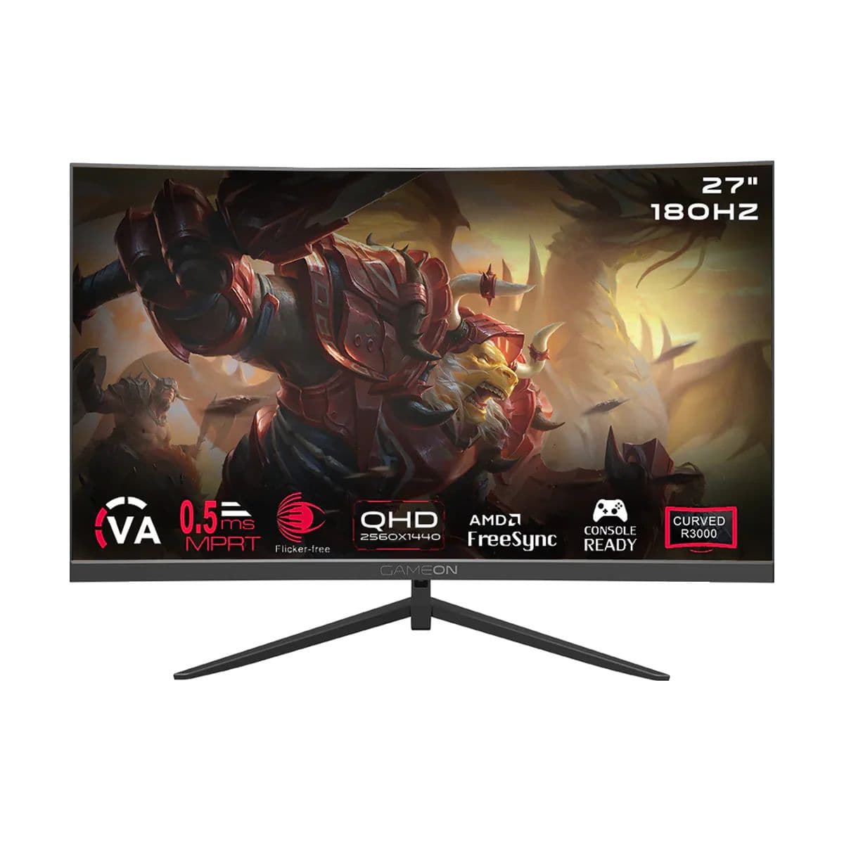 GAMEON GOC27Q180VA 27", Curved QHD, 2K, 0.5ms MPRT