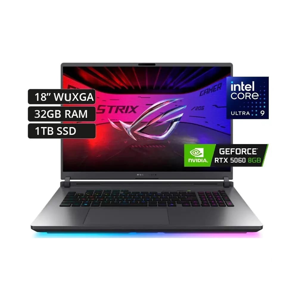 ASUS ROG Strix G18 G815LM-S8090, Intel Core Ultra 9-275HX, RAM 32GB, 1TB SSD, NVIDIA RTX 5060 8GB, 18.0 FHD+ WUXGA 144Hz, Volt Green — thumbnail 2 of 8
