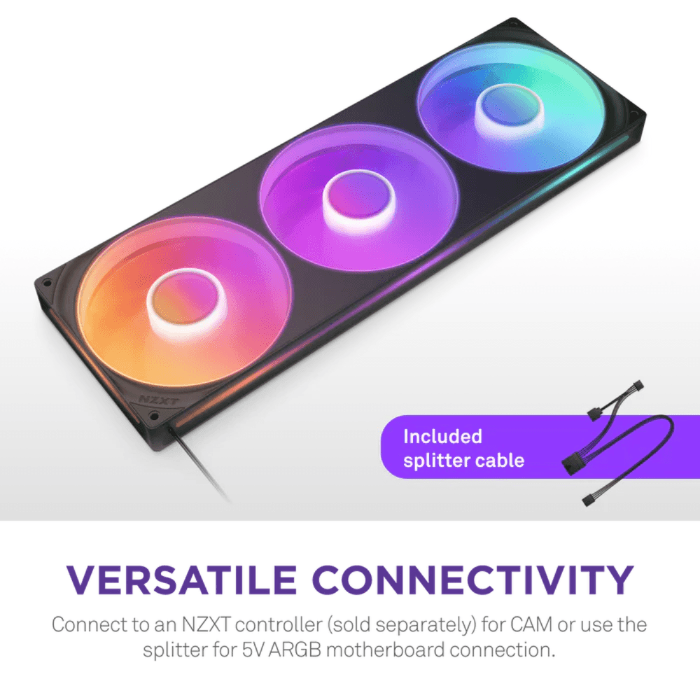 NZXT F420 RGB SINGLE FAN FRAME BLACK — thumbnail 3 of 6