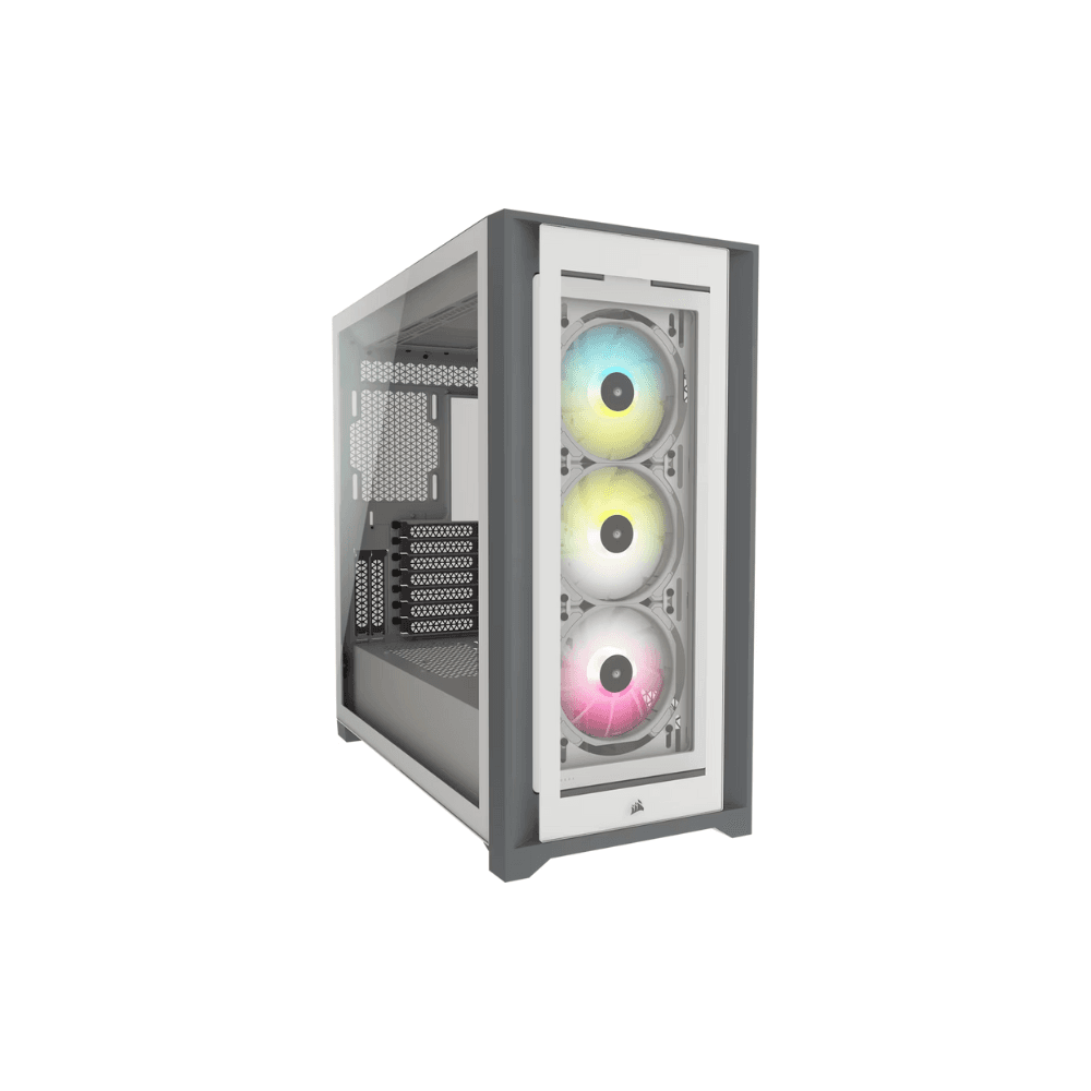 CORSAIR ICUE 5000X RGB TEMPERED GLASS MID-TOWER SMART CASE WHITE