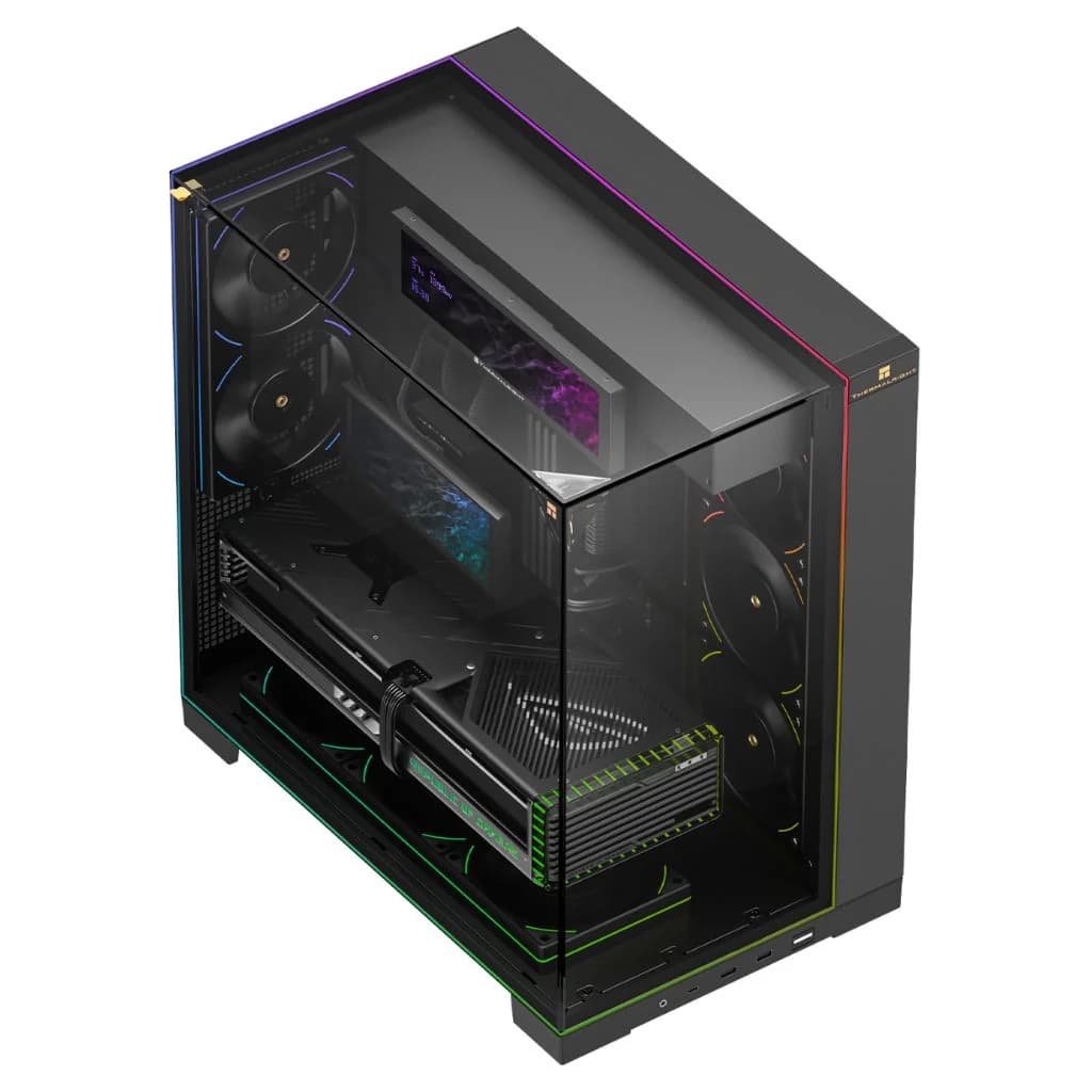 Thermalright TR-A70 VISION 5-Fan with LCD - ATX Computer Case, Black — thumbnail 2 of 4