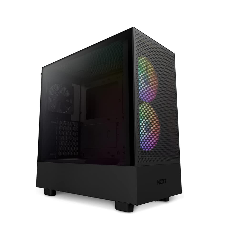 NZXT H5 FLOW RGB (2023) ATX Mid-Tower Case – Black