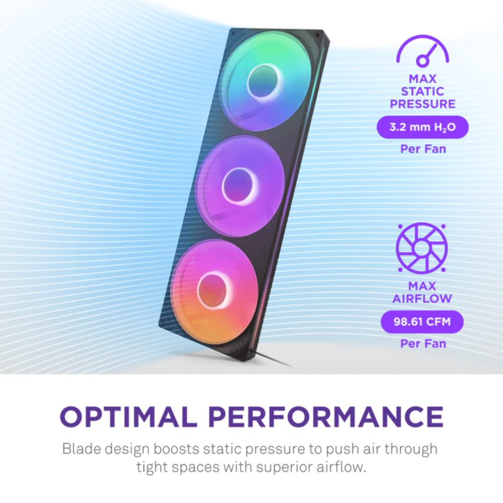 NZXT F420 RGB SINGLE FAN FRAME BLACK — thumbnail 4 of 6
