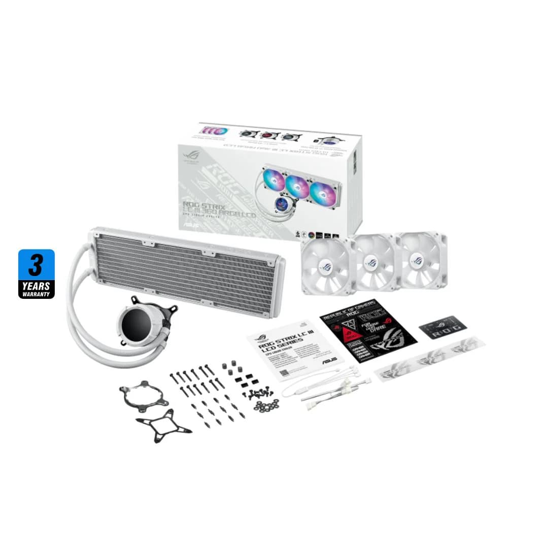 ASUS ROG Strix LC III 360 ARGB White, LCD — thumbnail 7 of 7