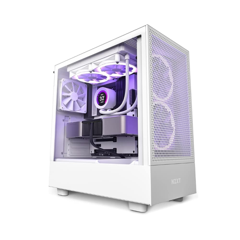 NZXT H5 FLOW (2023) ATX Mid-Tower Case – White