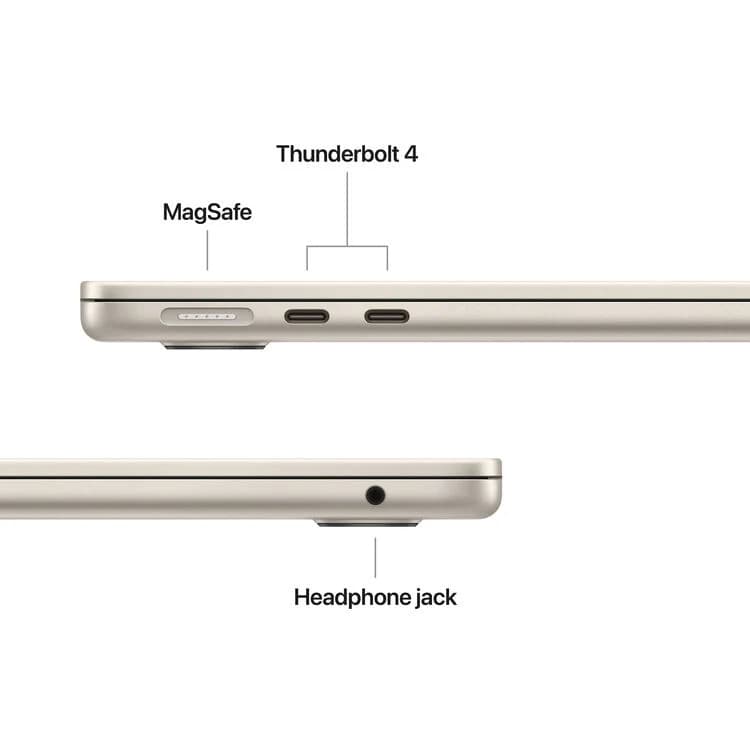 Apple 13" MacBook Air M5 10-Core CPU - 24GB RAM - 1TB SSD - 10-Core GPU - Arabic (Starlight) — thumbnail 5 of 8