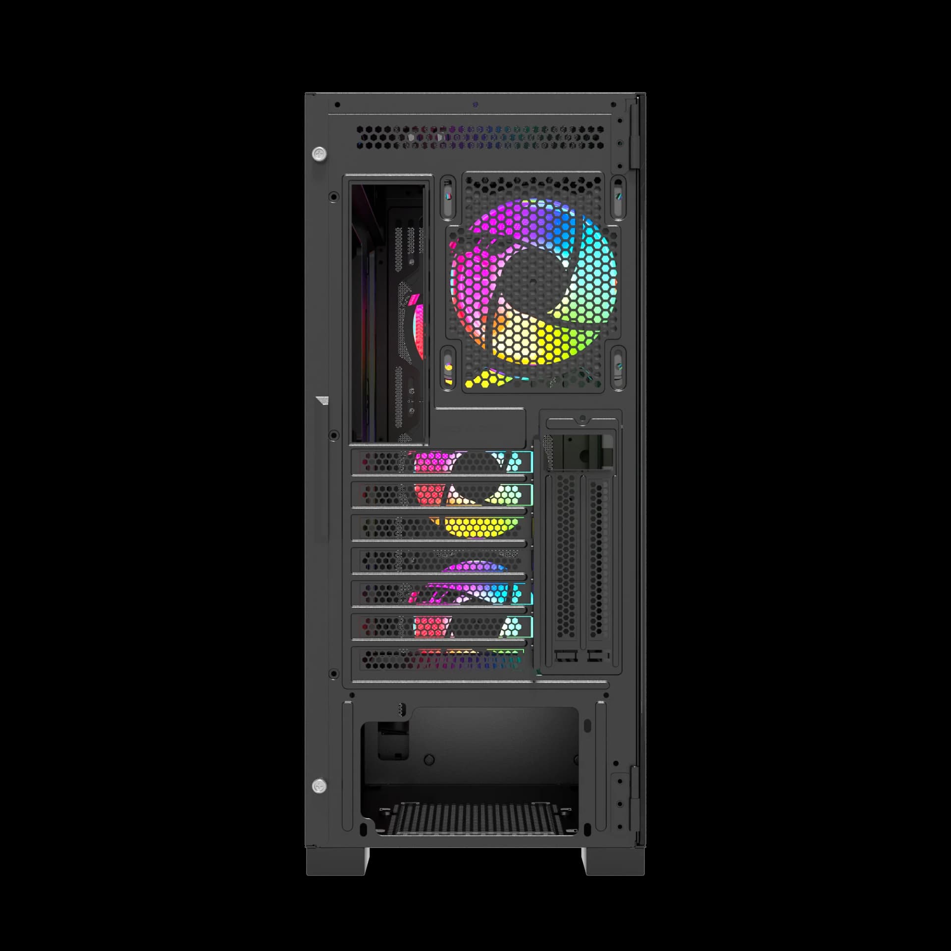 Raptor 290-XL ARCTIC HAWK RGB Mid Tower Case - Black — thumbnail 7 of 10