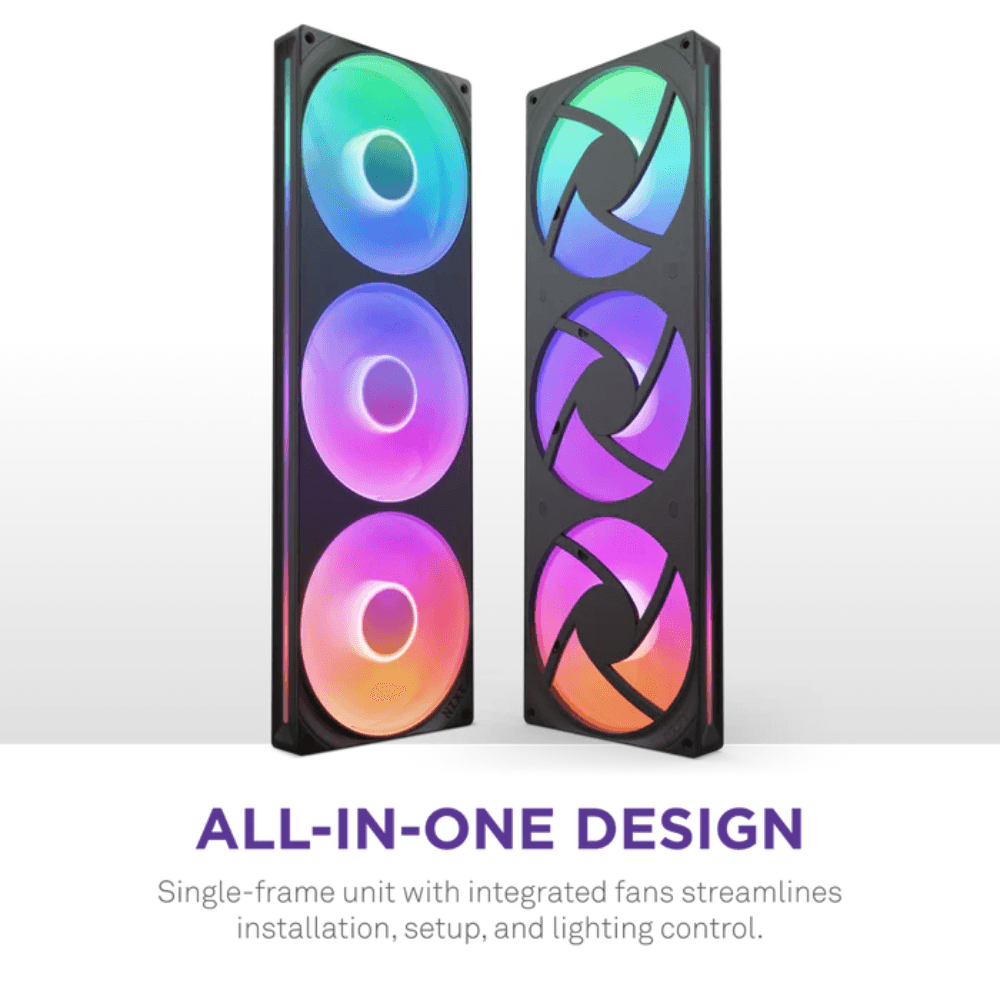 NZXT F420 RGB SINGLE FAN FRAME BLACK — thumbnail 2 of 6