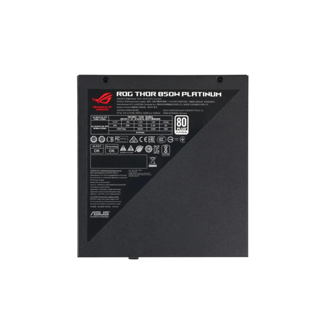 ASUS ROG THOR 850W Platinum II, Full Modular,80+ Platinum, PCIe 5.0 , Black — thumbnail 5 of 5