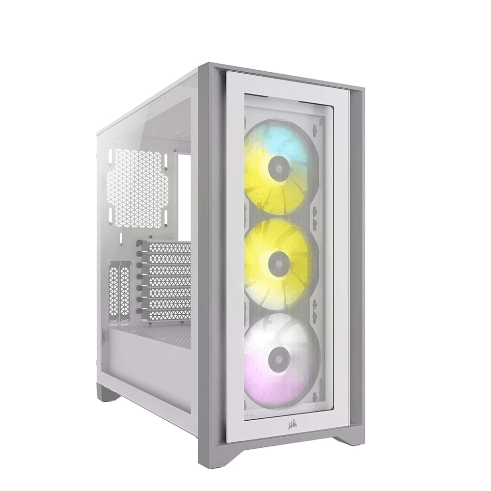 CORSAIR ICUE 4000X RGB TEMPERED GLASS MID-TOWER CASE WHITE