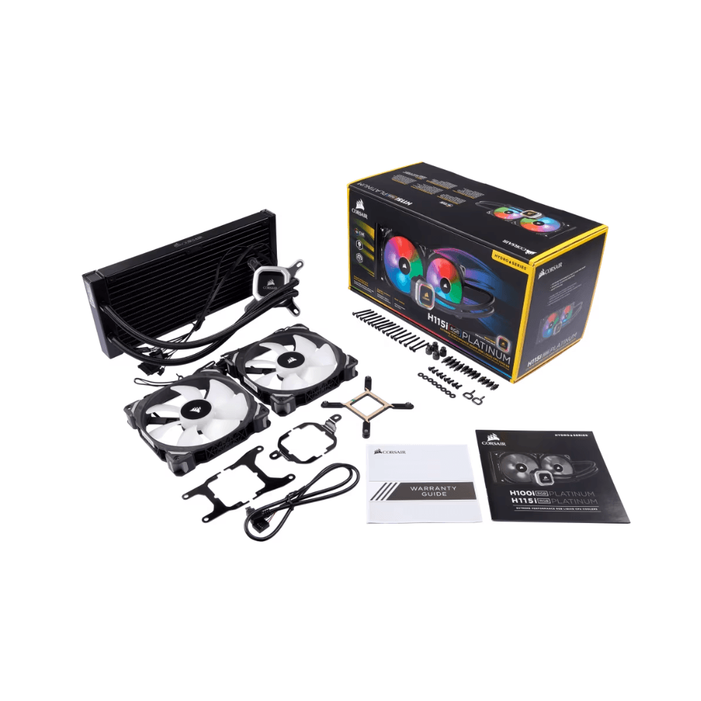 CORSAIR H115i RGB PLATINUM 280mm – Black — thumbnail 2 of 5